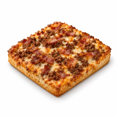 B.C. Pizza Pizza Square Pan: Bacon Double Cheeseburger