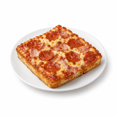 B.C. Pizza Pizza Square Pan: Cheese Pepperoni Ham