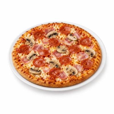 B.C. Pizza Pizza X-Large: Cheese Pepperoni Ham Mushroom