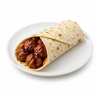 B.C. Pizza Wrap: BBQ Meatball