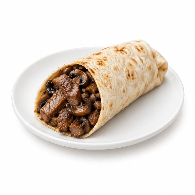 B.C. Pizza Wrap: Steak & Portabella