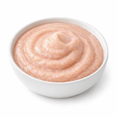 Babyfood apples with ham strained