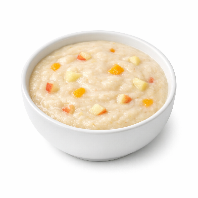 Babyfood cereal high protein with apple and orange prepared whole milk