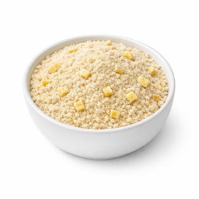 Babyfood cereal mixed with bananas dry