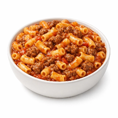 Babyfood dinner macaroni beef and tomato sauce toddler