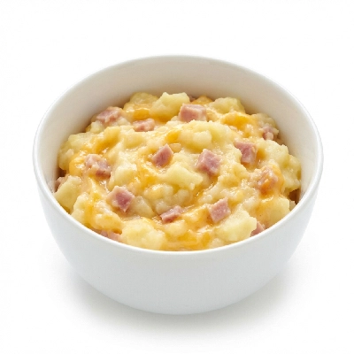 Babyfood dinner potatoes with cheese and ham toddler