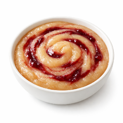 Babyfood fruit applesauce and cherries strained