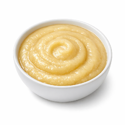 Babyfood fruit bananas with apples and pears strained