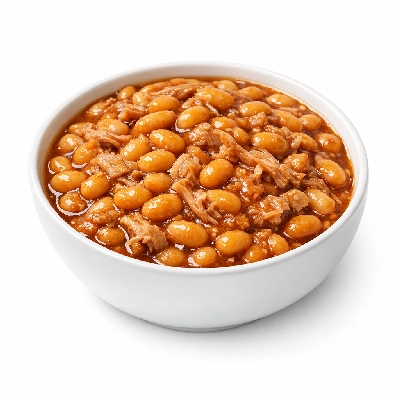 Beans baked canned with pork