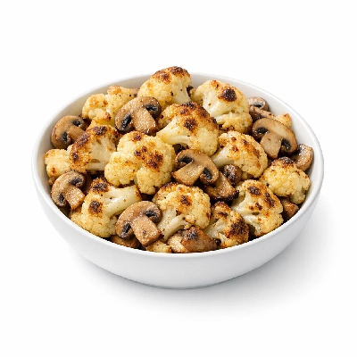 Baked Cauliflower and Mushrooms