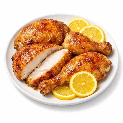 Baked chicken with lemon