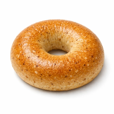 Baked products bagels whole grain white