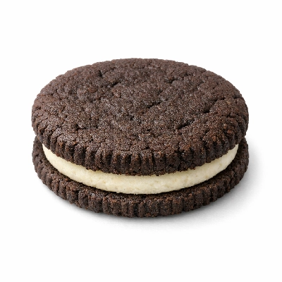 Baked products cookies gluten-free chocolate sandwich with creme filling