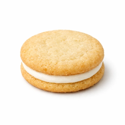 Baked products cookies gluten-free vanilla sandwich with creme filling