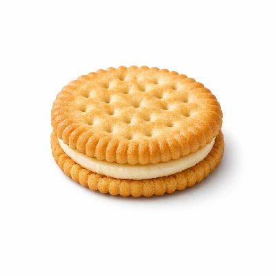 Baked products cookies vanilla sandwich with creme filling reduced fat