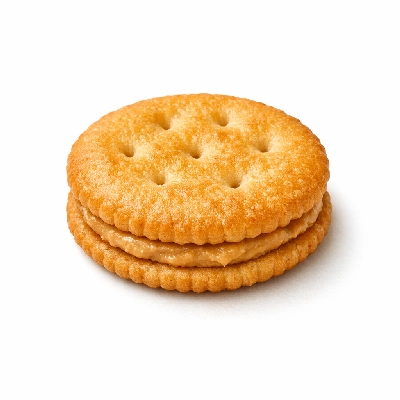 Baked products crackers sandwich-type peanut butter filled reduced fat