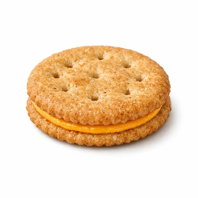 Crackers wheat sandwich with cheese filling