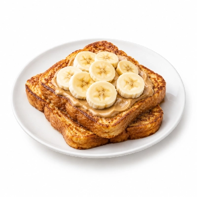 Bakers Square 4-Square Combos Peanut Butter Banana French Toast