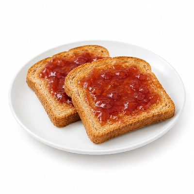 Bakers Square 4-Square Combos Toast Wheat 2 Slices with Jelly