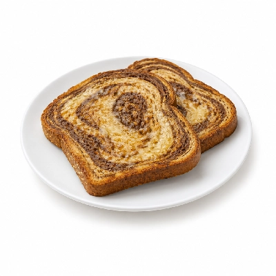 Bakers Square Bread Choices Toast 2 Slices Marbled Rye Buttered