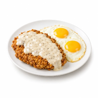 Bakers Square Breakfasts Chicken Fried Steak & Eggs (No Side No Bread)