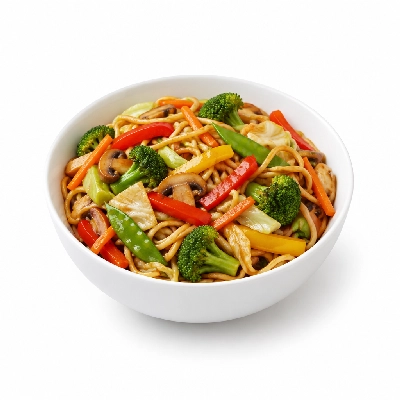 Bakers Square Chicken Asian Stir Fry Just Right Portion (No Bread No Chicken)