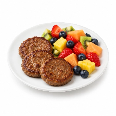 Bakers Square Gluten Sensitive Menu Classic Breakfast Sausage Patties Fresh Fruit