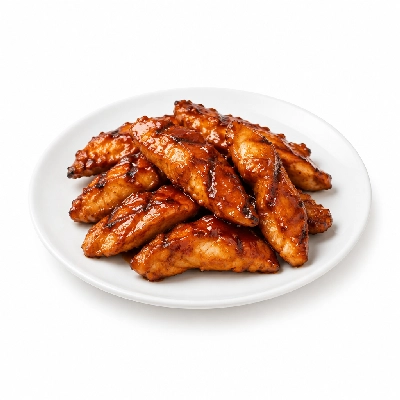 Bakers Square Kids Menu Chicken Strips Grilled with BBQ Sauce (No Side)