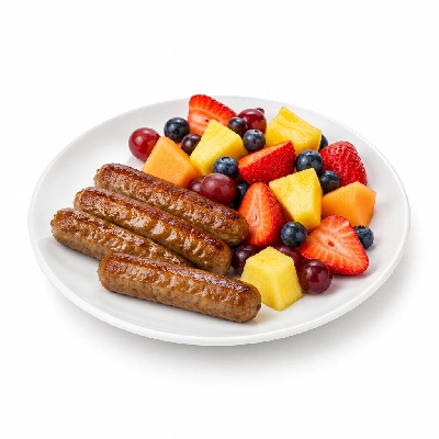 Bakers Square Kids Menu Junior Breakfast Sausage Links Fresh Fruit