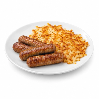 Bakers Square Kids Menu Junior Breakfast Sausage Links Hash Browns