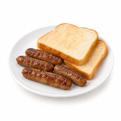 Bakers Square Kids Menu Junior Breakfast Sausage White Toast