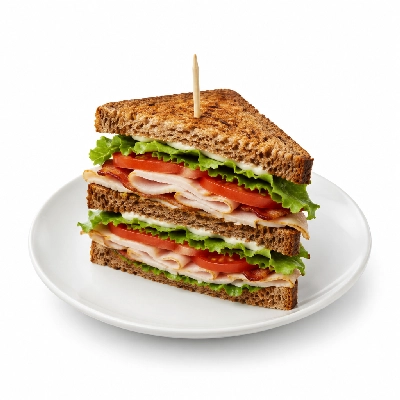 Bakers Square Sandwiches Bakers Club on Rye Bread (No Side)