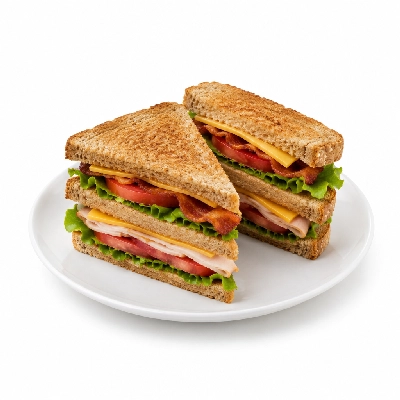 Bakers Square Sandwiches Bakers Club on Wheat Bread (No Side)