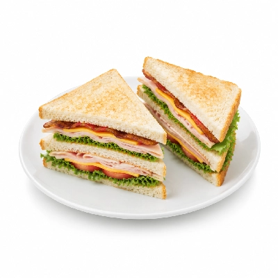 Bakers Square Sandwiches Bakers Club on White Bread (No Side)