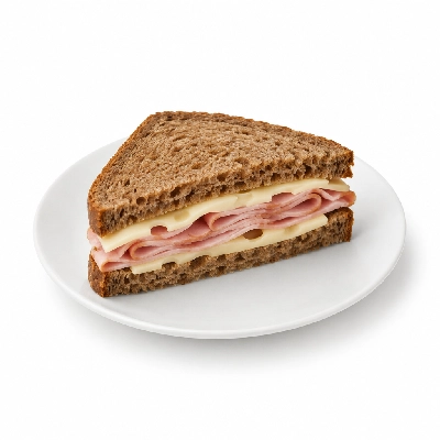 Bakers Square Sandwiches Ham & Swiss on Rye Half