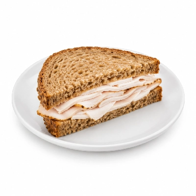 Bakers Square Sandwiches Hand-Carved Turkey Breast on Rye Half