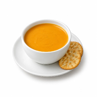 Bakers Square Soups Butternut Squash Bisque Cup with Crackers