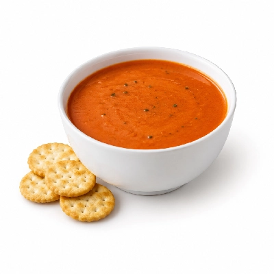 Bakers Square Soups Cream of Tomato Basil Cup with Crackers