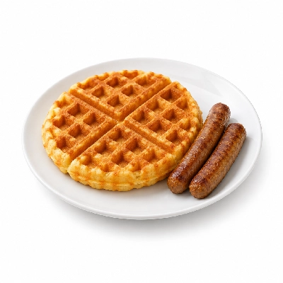 Bakers Square Sweets Belgian Waffle Combo Sausage Links