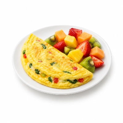 Bakers Square Veggie Omelette Fresh Fruit (No Bread)