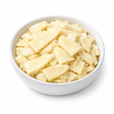 Bamboo shoots cooked boiled drained without salt
