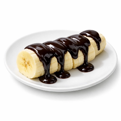 Banana with Chocolate Sauce
