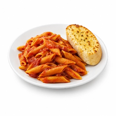 Barro's Pizza Pasta Penne Small with White Garlic Bread
