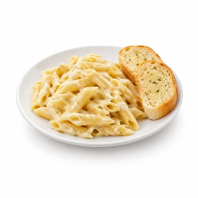 Barro's Pizza Pasta Penne with White Garlic Bread