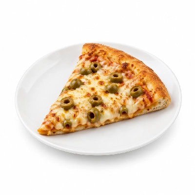 Barro's Pizza Pizza Byo Topping Green Olive Medium Slice