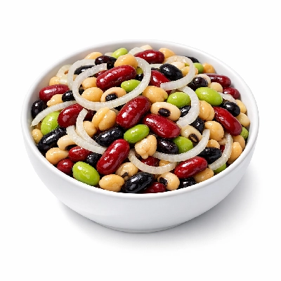 Bean salad with onions