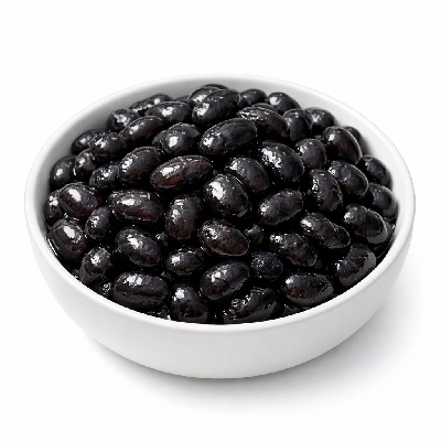 Beans black turtle soup mature seeds cooked boiled with salt