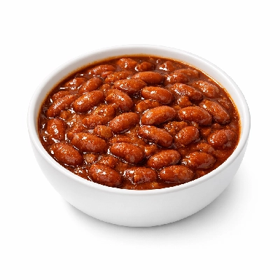 Beans chili barbecue ranch style cooked