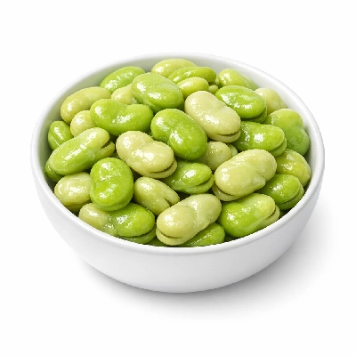 Fava beans boiled without salt