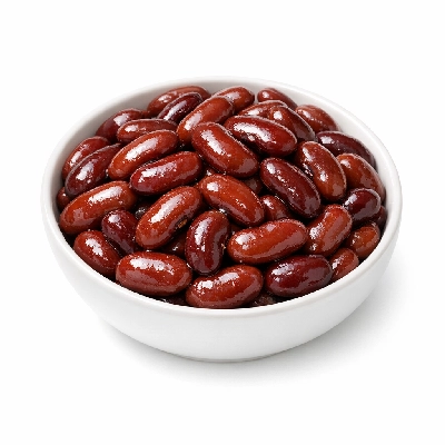 Beans kidney all types mature seeds cooked boiled with salt